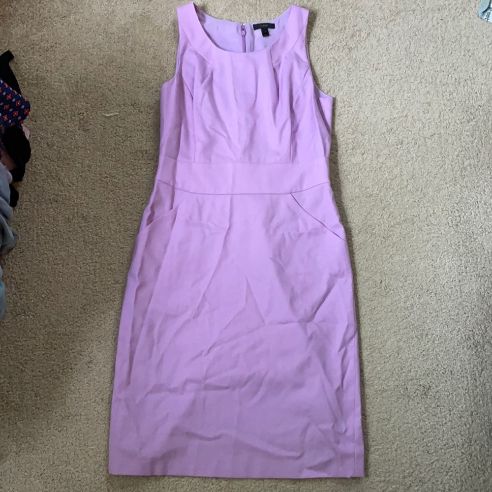 J Crew Wool Purple dress with pockets